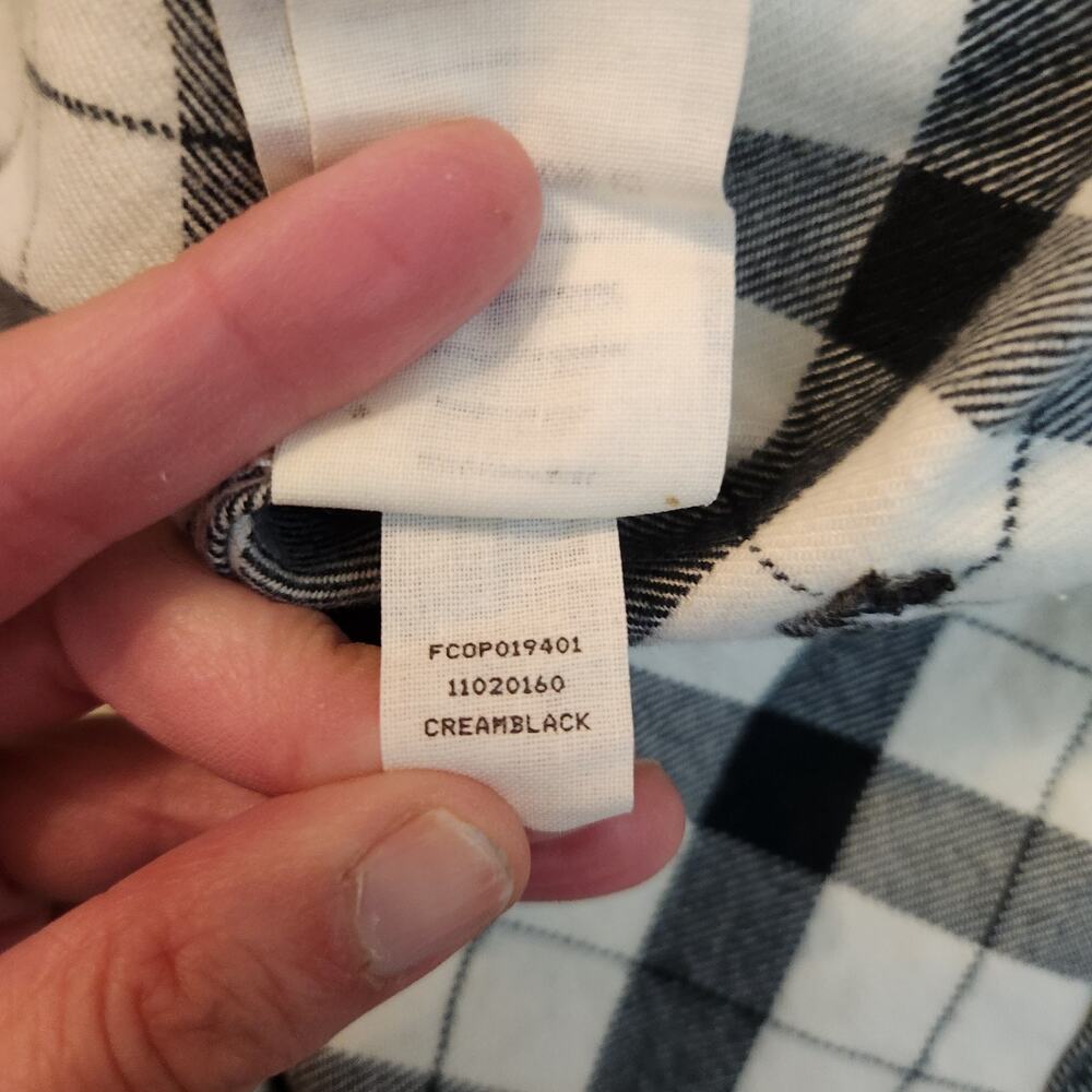 Filson Flannel Shirt XXL Womens Buttonup Alaskan Guide Plaid Black Cream Outdoor - Picture 13 of 13